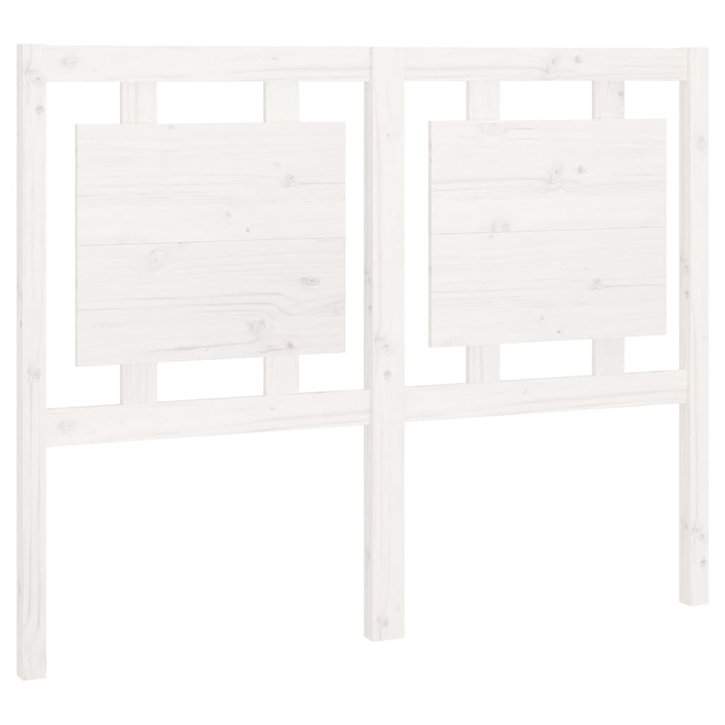 Testiera per Letto Bianca 125,5x4x100 cm Legno Massello di Pino