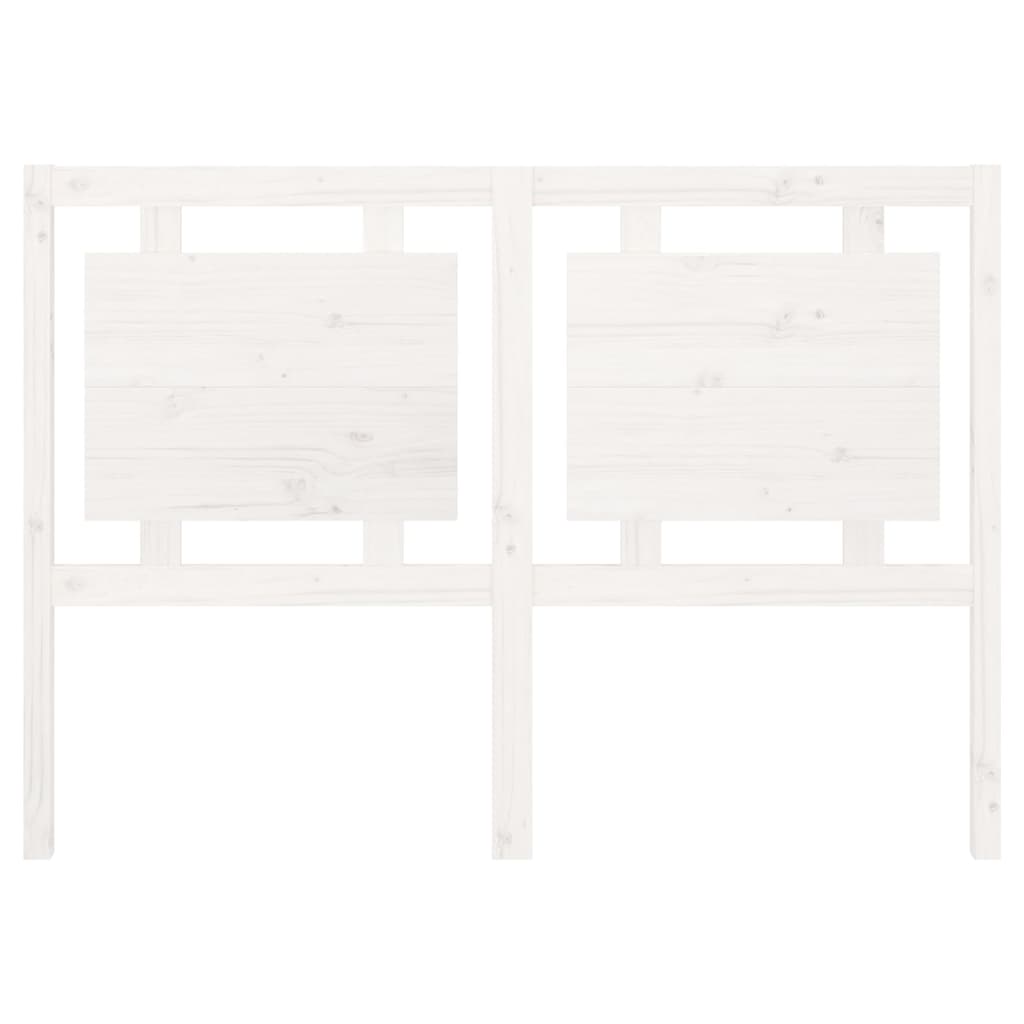 Testiera per Letto Bianca 140,5x4x100 cm Legno Massello di Pino