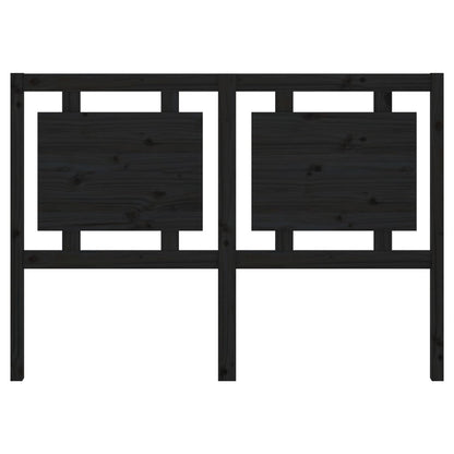 Testiera per Letto Nera 140,5x4x100cm in Legno Massello di Pino