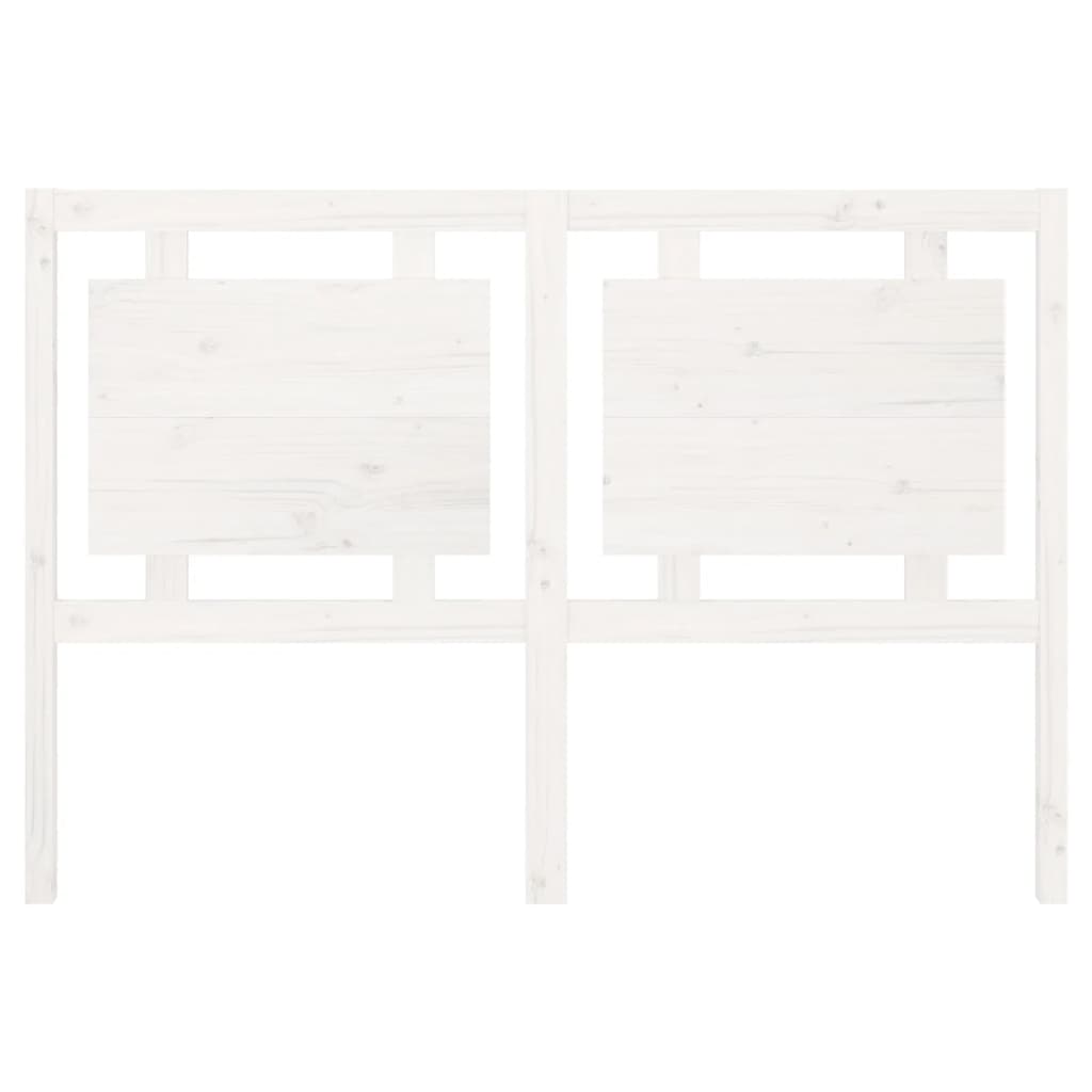Testiera per Letto Bianca 145,5x4x100 cm Legno Massello di Pino