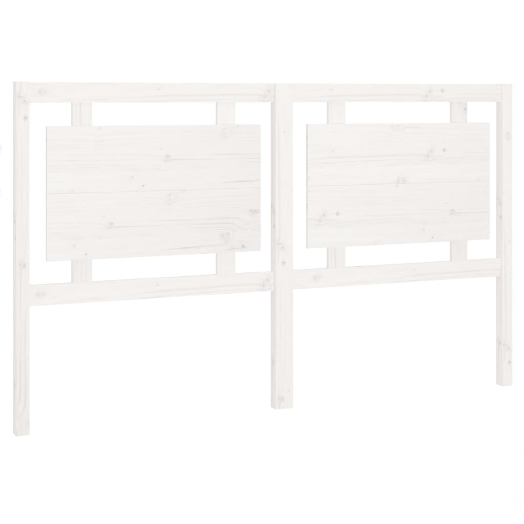 Testiera per Letto Bianca 165,5x4x100 cm Legno Massello di Pino