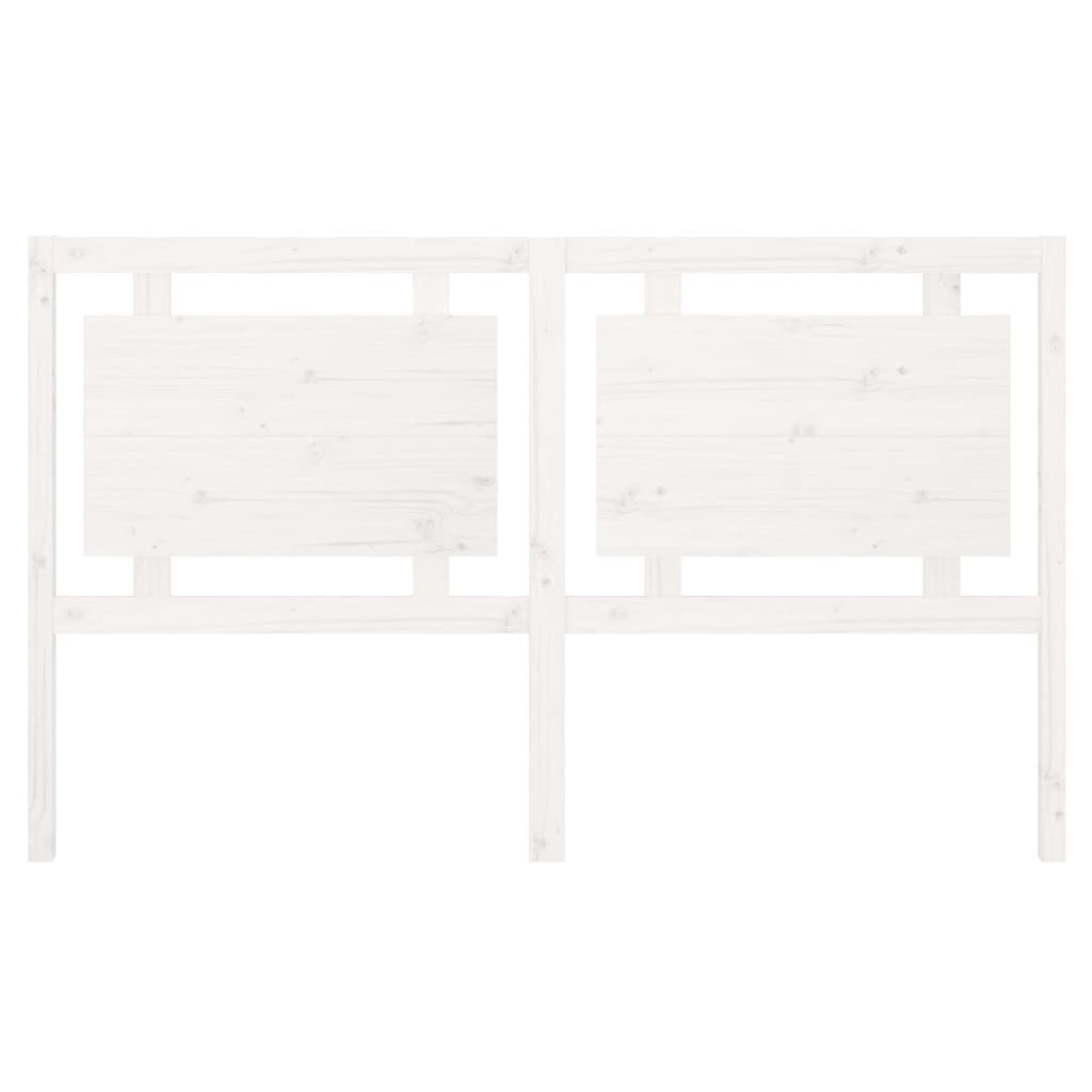 Testiera per Letto Bianca 165,5x4x100 cm Legno Massello di Pino