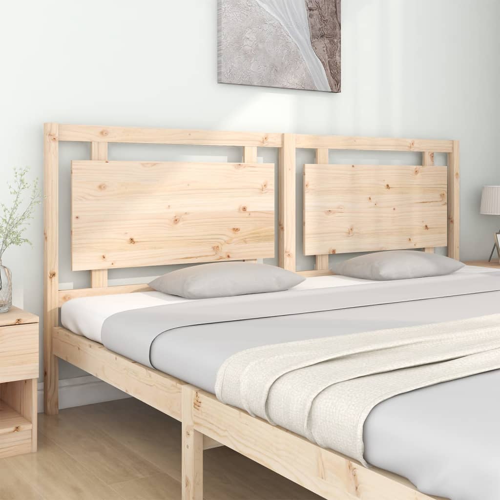 Testiera per Letto 205,5x4x100 cm in Legno Massello di Pino