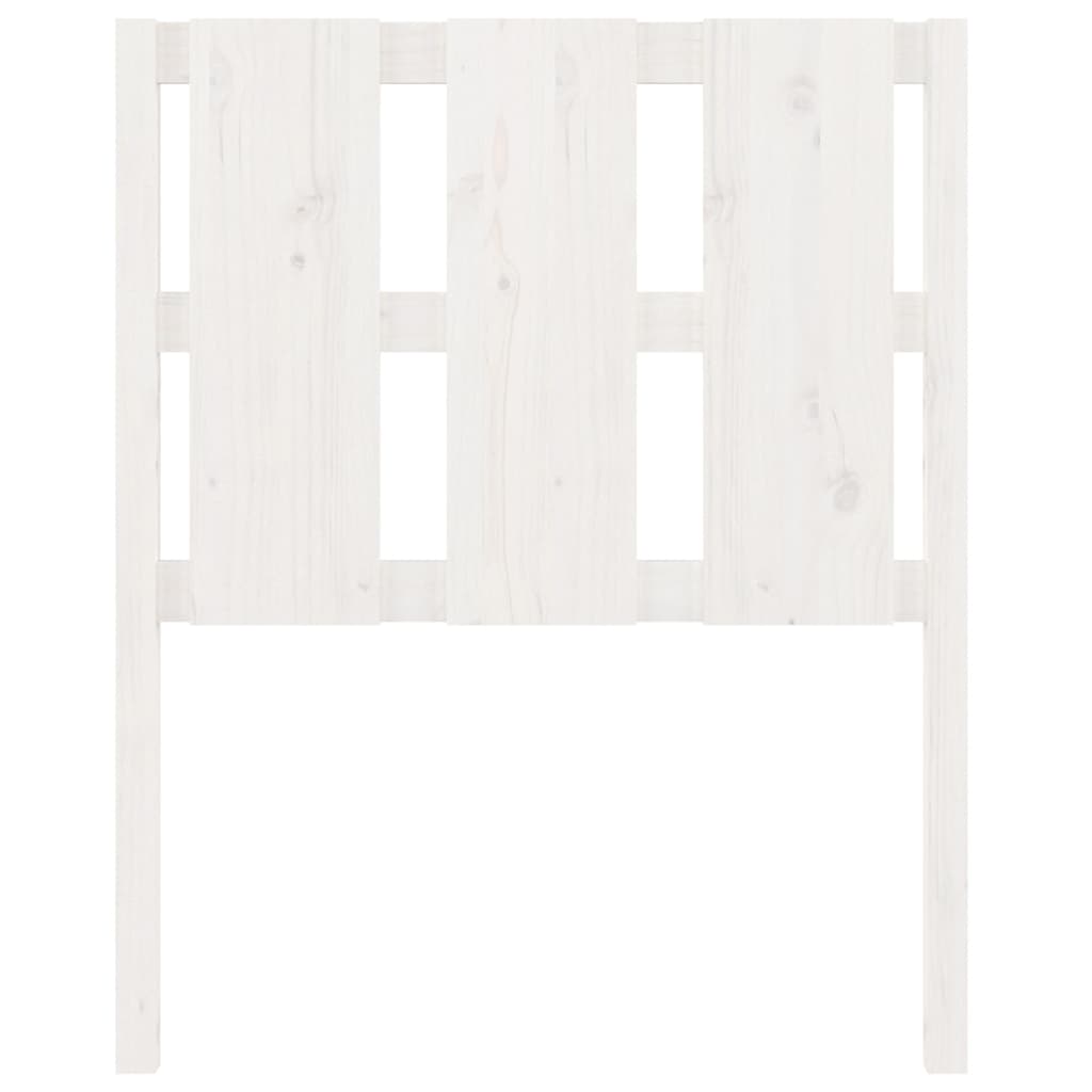 Testiera per Letto Bianca 80,5x4x100 cm Legno Massello di Pino