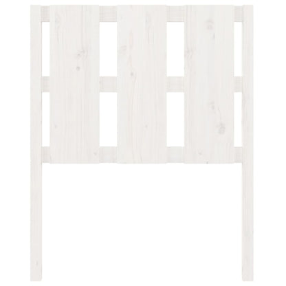 Testiera per Letto Bianca 80,5x4x100 cm Legno Massello di Pino