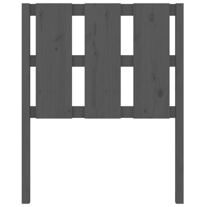 Testiera Letto Grigia 80,5x4x100 cm in Legno Massello di Pino