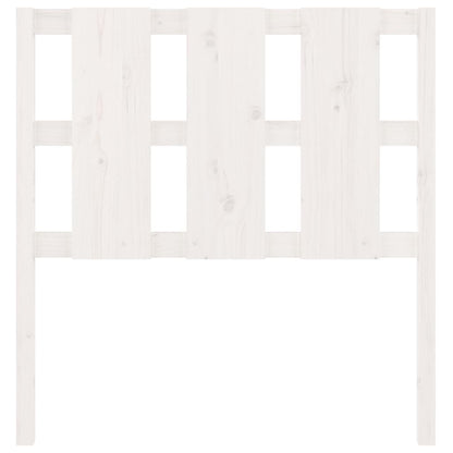 Testiera per Letto Bianca 95,5x4x100 cm Legno Massello di Pino