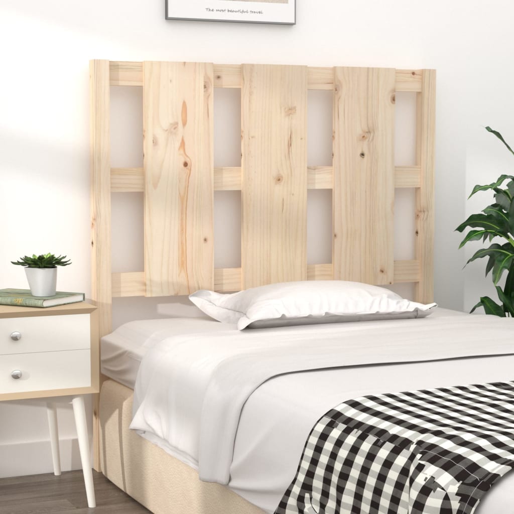 Testiera per Letto 105,5x4x100 cm Legno Massello di Pino