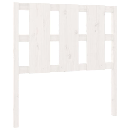 Testiera per Letto Bianca 105,5x4x100 cm Legno Massello di Pino