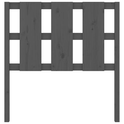 Testiera per Letto Grigia 105,5x4x100 cm Legno Massello di Pino