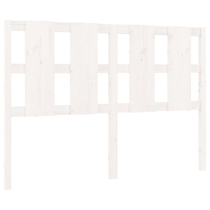 Testiera per Letto Bianca 125,5x4x100 cm Legno Massello di Pino