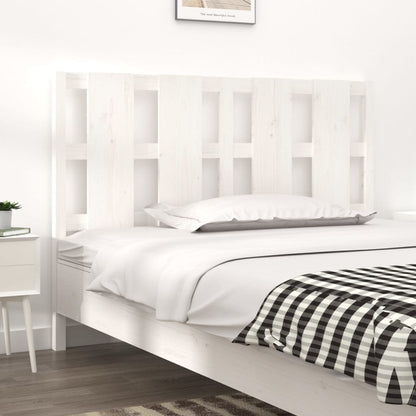 Testiera per Letto Bianca 140,5x4x100 cm Legno Massello di Pino