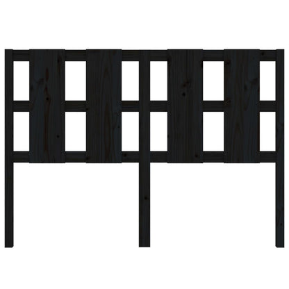Testiera per Letto Nera 140,5x4x100cm in Legno Massello di Pino