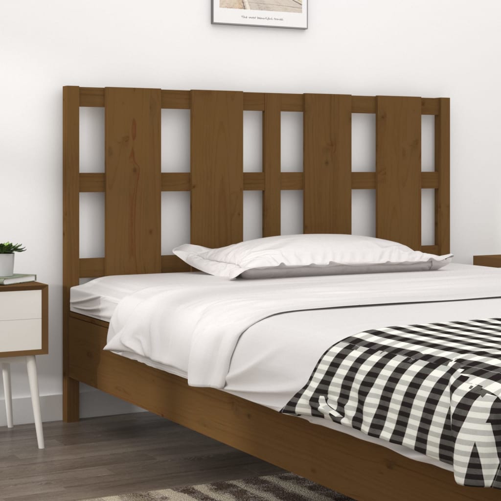 Testiera per Letto ambra 145,5x4x100 cm Legno Massello di Pino