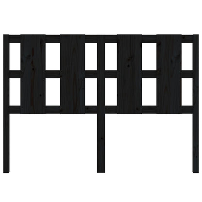 Testiera per Letto Nera 145,5x4x100cm in Legno Massello di Pino