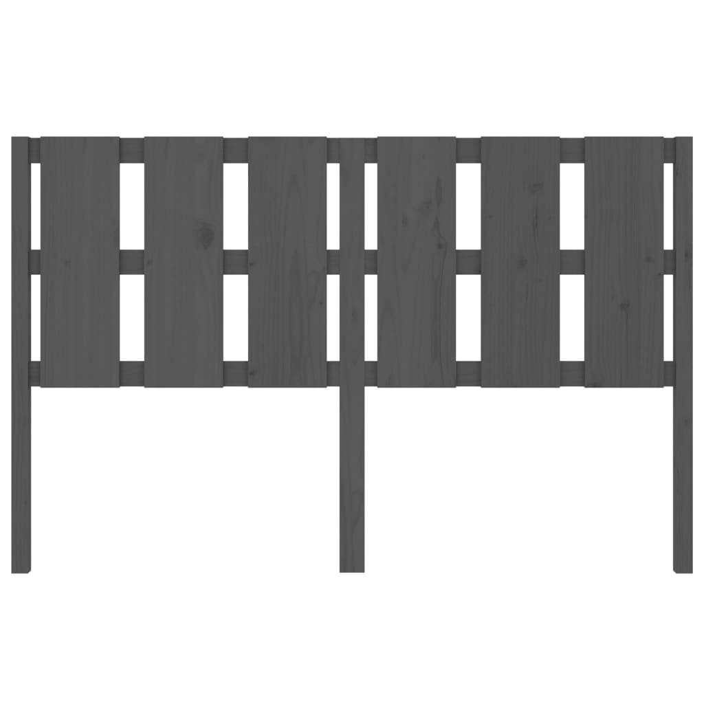 Testiera per Letto Grigia 155,5x4x100 cm Legno Massello di Pino