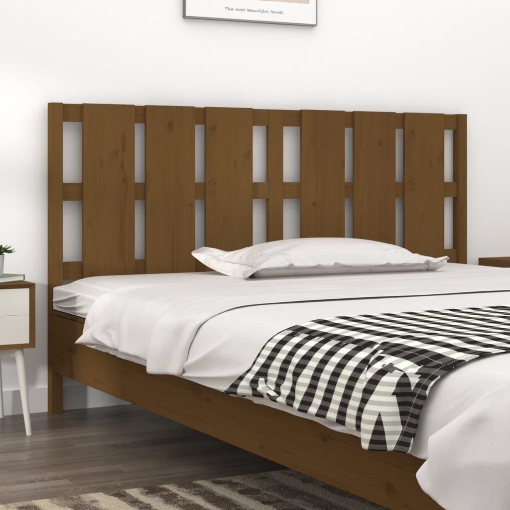 Testiera per Letto ambra 165,5x4x100 cm Legno Massello di Pino