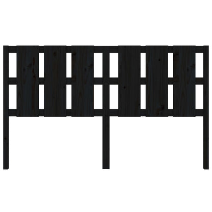 Testiera per Letto Nera 165,5x4x100cm in Legno Massello di Pino