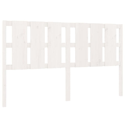 Testiera per Letto Bianca 185,5x4x100 cm Legno Massello di Pino