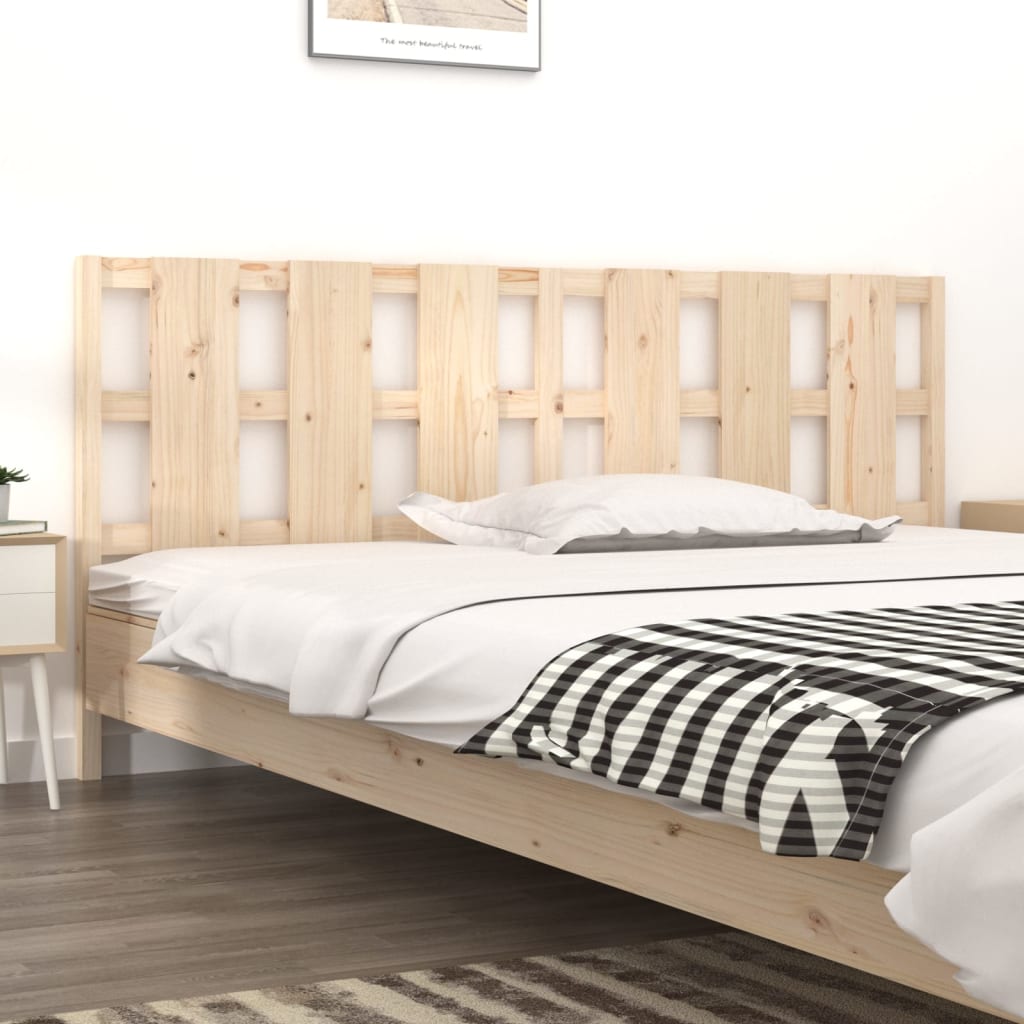 Testiera per Letto 205,5x4x100 cm Legno Massello di Pino