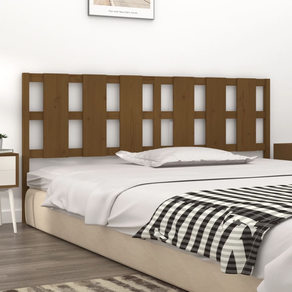 Testiera per Letto ambra 205,5x4x100 cm Legno Massello di Pino