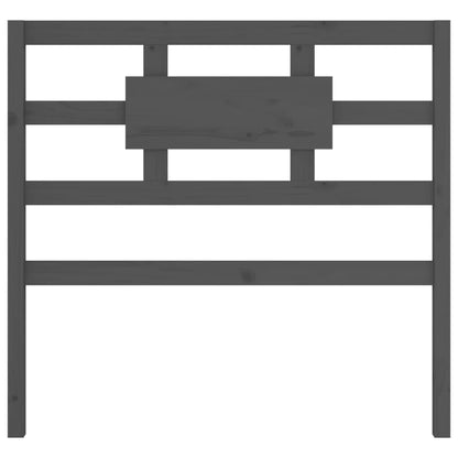 Testiera Letto Grigia 80,5x4x100 cm in Legno Massello di Pino