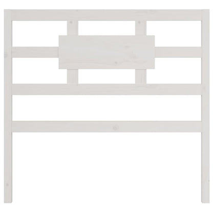 Testiera per Letto Bianca 95,5x4x100 cm Legno Massello di Pino