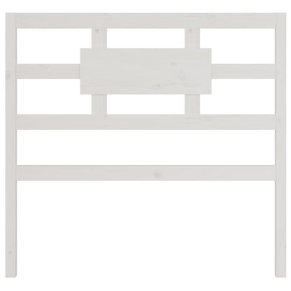 Testiera per Letto Bianca 105,5x4x100 cm Legno Massello di Pino