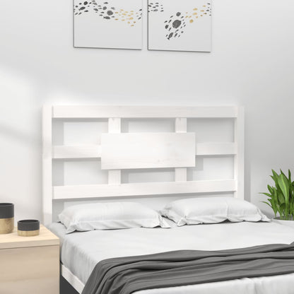 Testiera per Letto Bianca 105,5x4x100 cm Legno Massello di Pino