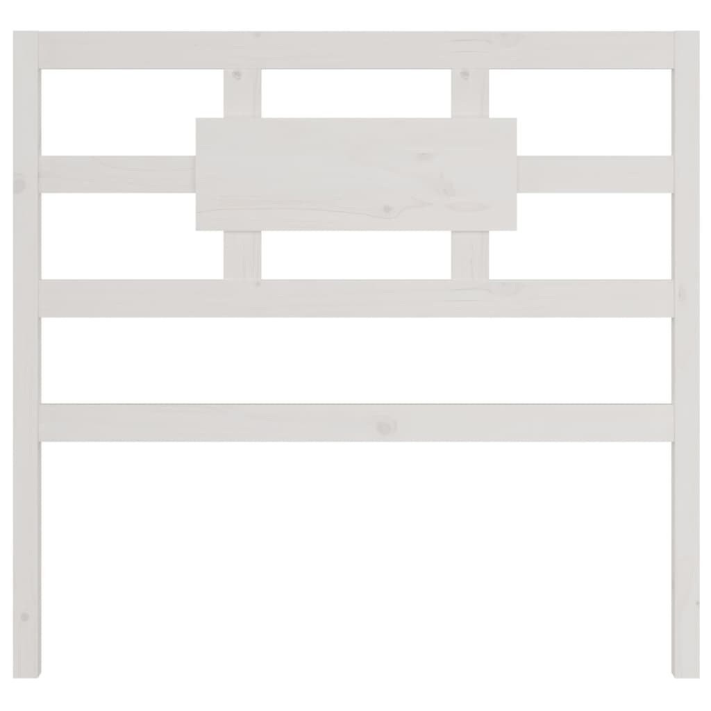 Testiera per Letto Bianca 105,5x4x100 cm Legno Massello di Pino