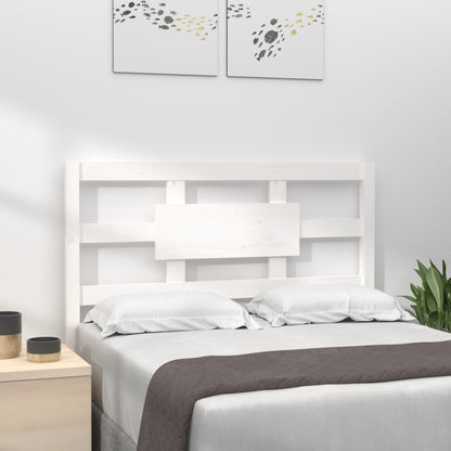 Testiera per Letto Bianca 105,5x4x100 cm Legno Massello di Pino