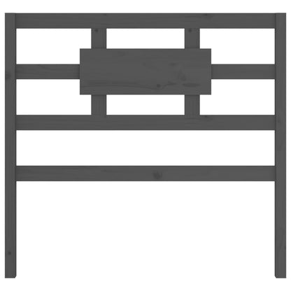 Testiera per Letto Grigia 105,5x4x100 cm Legno Massello di Pino