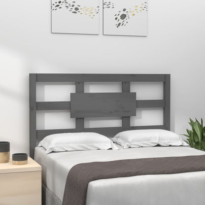 Testiera per Letto Grigia 105,5x4x100 cm Legno Massello di Pino