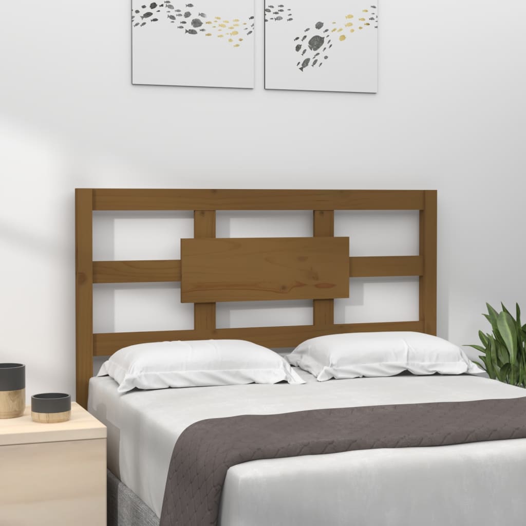 Testiera per Letto ambra 105,5x4x100 cm Legno Massello di Pino