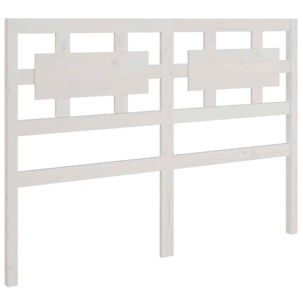 Testiera per Letto Bianca 140,5x4x100 cm Legno Massello di Pino