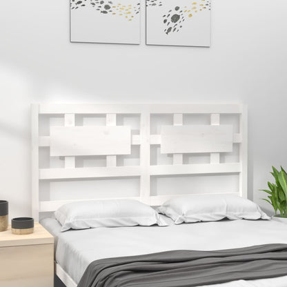 Testiera per Letto Bianca 140,5x4x100 cm Legno Massello di Pino