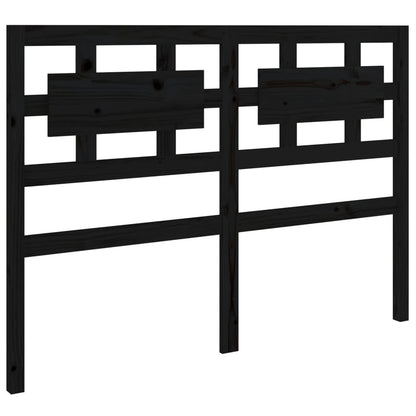 Testiera per Letto Nera 140,5x4x100cm in Legno Massello di Pino