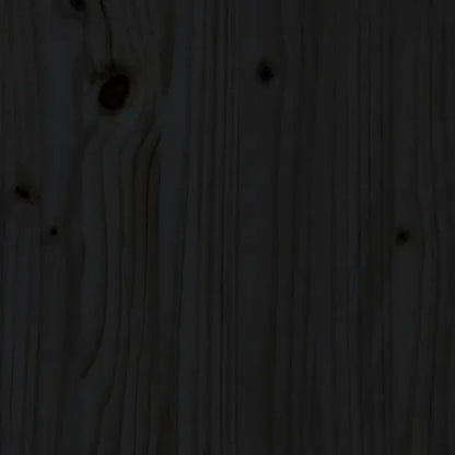Testiera per Letto Nera 140,5x4x100cm in Legno Massello di Pino