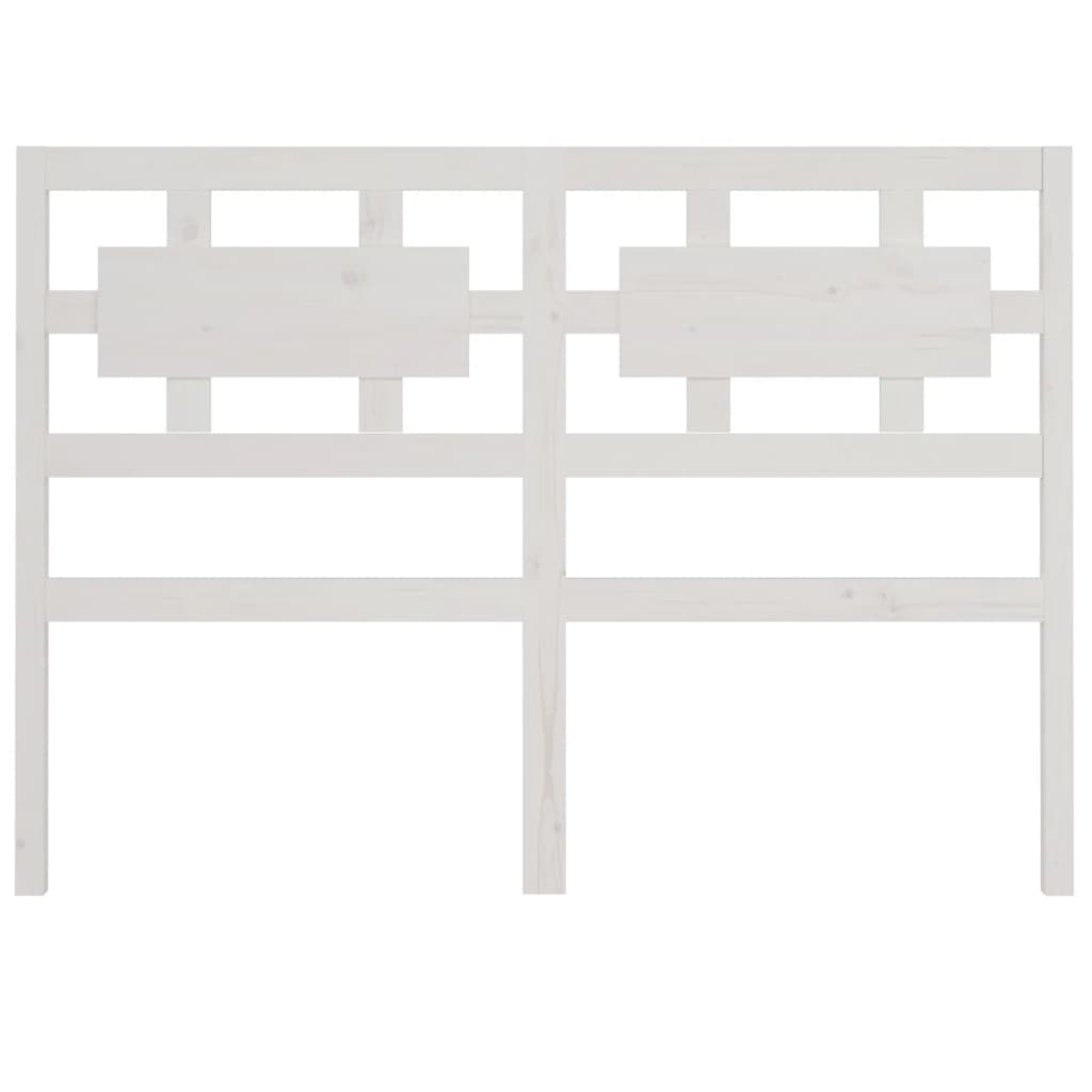 Testiera per Letto Bianca 145,5x4x100 cm Legno Massello di Pino