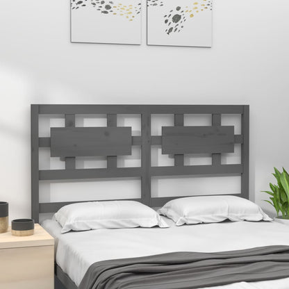 Testiera per Letto Grigia 165,5x4x100 cm Legno Massello di Pino