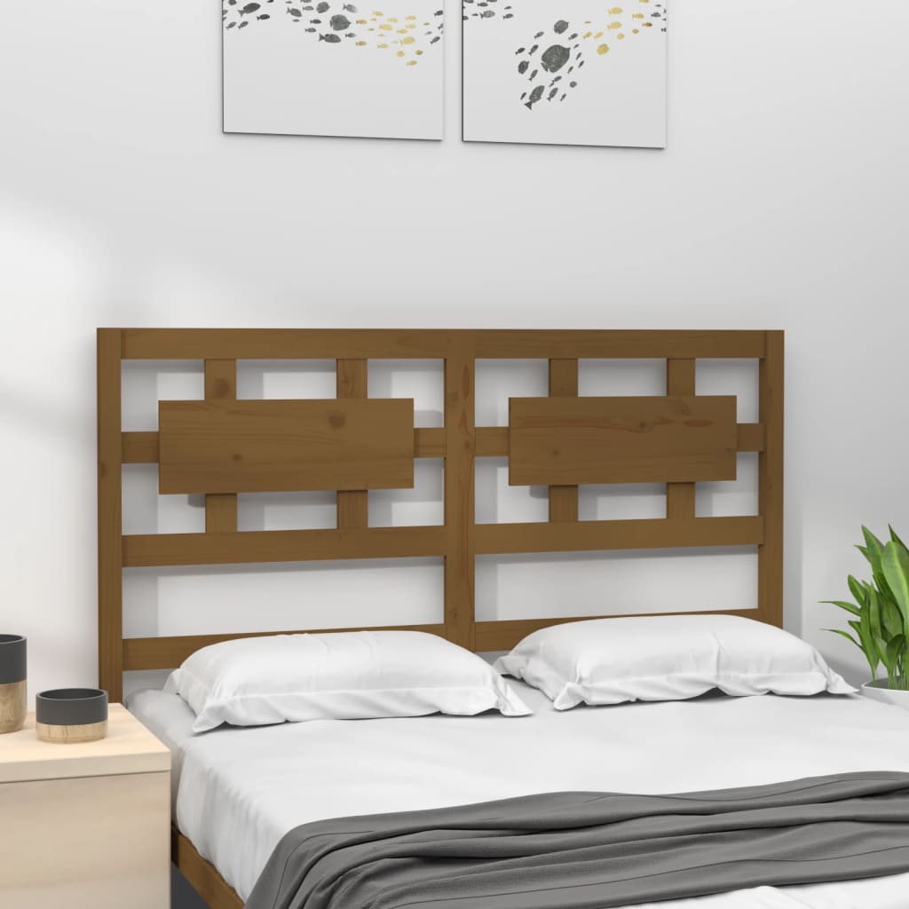 Testiera per Letto ambra 165,5x4x100 cm Legno Massello di Pino