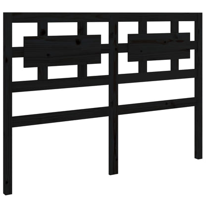 Testiera per Letto Nera 165,5x4x100cm in Legno Massello di Pino