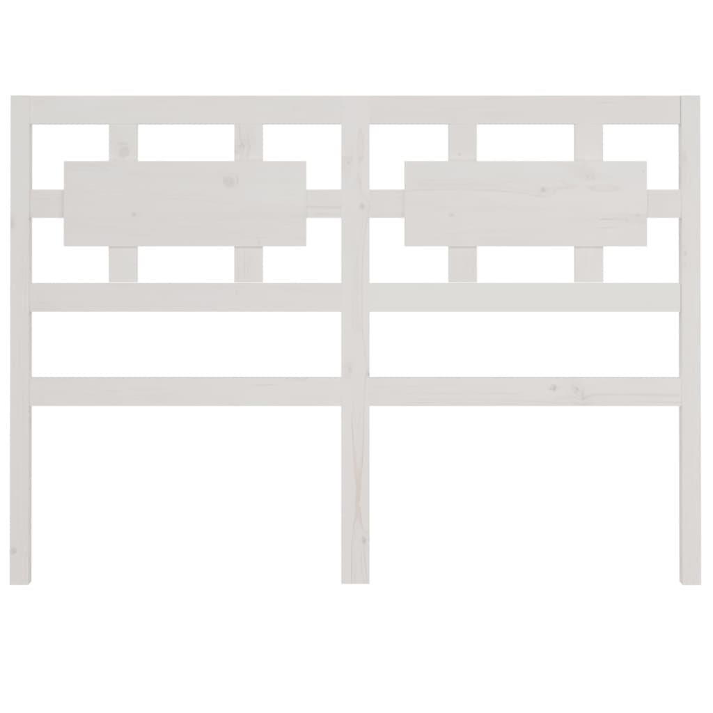 Testiera per Letto Bianca 185,5x4x100 cm Legno Massello di Pino