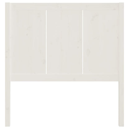 Testiera per Letto Bianca 80,5x4x100 cm Legno Massello di Pino