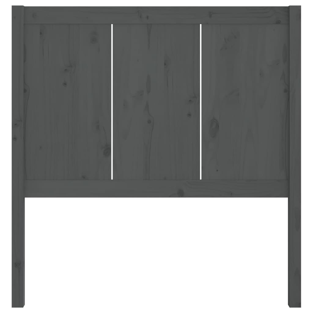 Testiera per Letto Grigia 80,5x4x100 cm Legno Massello di Pino