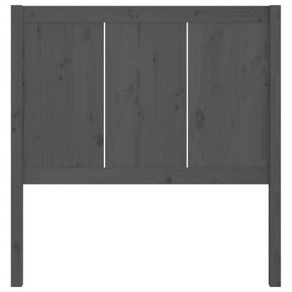 Testiera per Letto Grigia 80,5x4x100 cm Legno Massello di Pino
