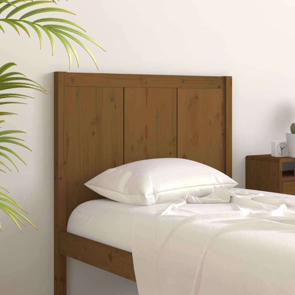 Testiera per Letto ambra 95,5x4x100cm in Legno Massello di Pino