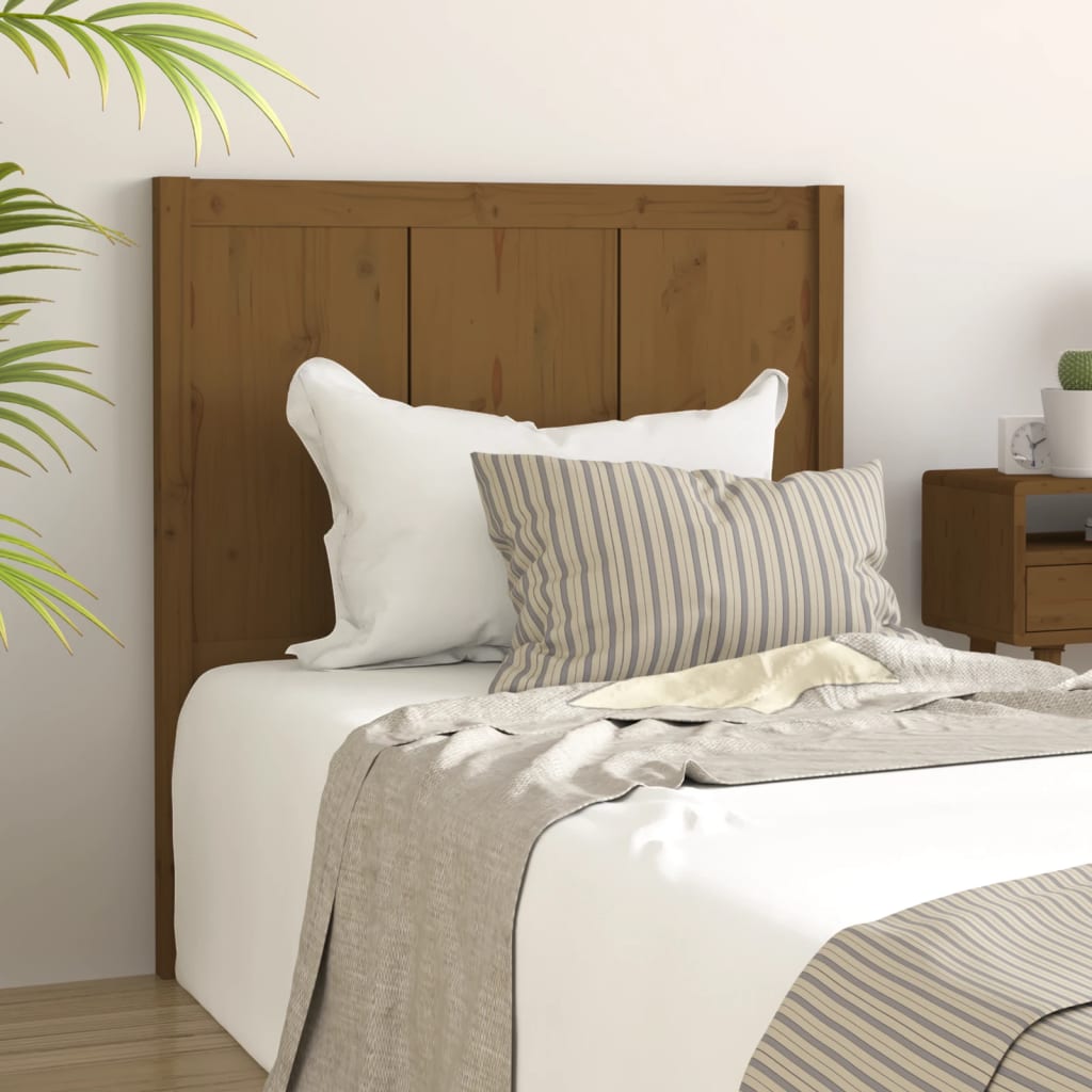Testiera per Letto ambra 105,5x4x100 cm Legno Massello di Pino
