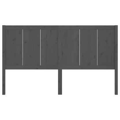 Testiera per Letto Grigia 125,5x4x100 cm Legno Massello di Pino