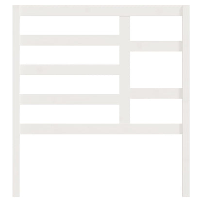 Testiera per Letto Bianca 106x4x104cm in Legno Massello di Pino